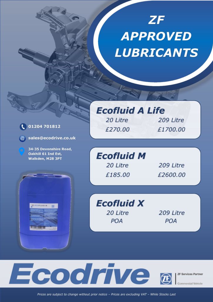 ZF Approved Lubricants Ecodrive Transmissions